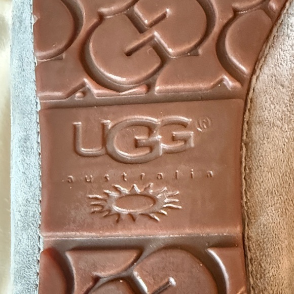 UGG Women’s Ansley Light Grey Suede & Sheepskin Slippers/Loafers - Picture 15 of 16